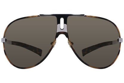 Yves Saint Laurent Tortoise Color Aviator Sunglasses Viewed From Front Angle.