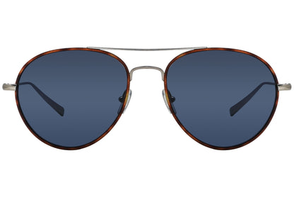 Ermenegildo Zegna Aviator Titanium Blue Sunglasses Model: EZ0053-TITANIUM-BLUE Front View