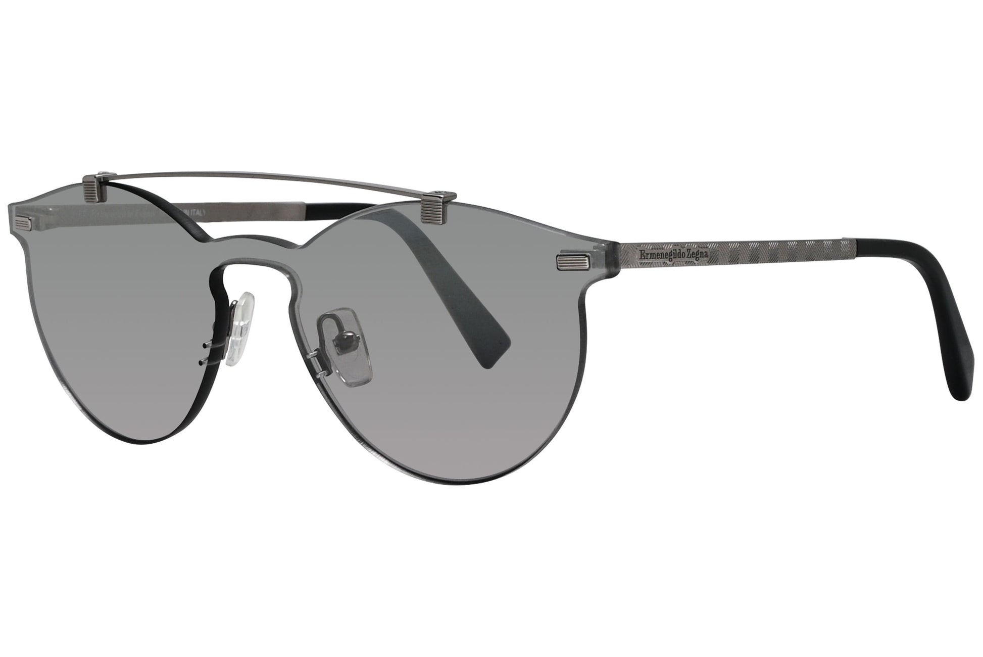 Ermenegildo Zegna Aviator Silver Sunglasses Model: EZ0069-20C Side View