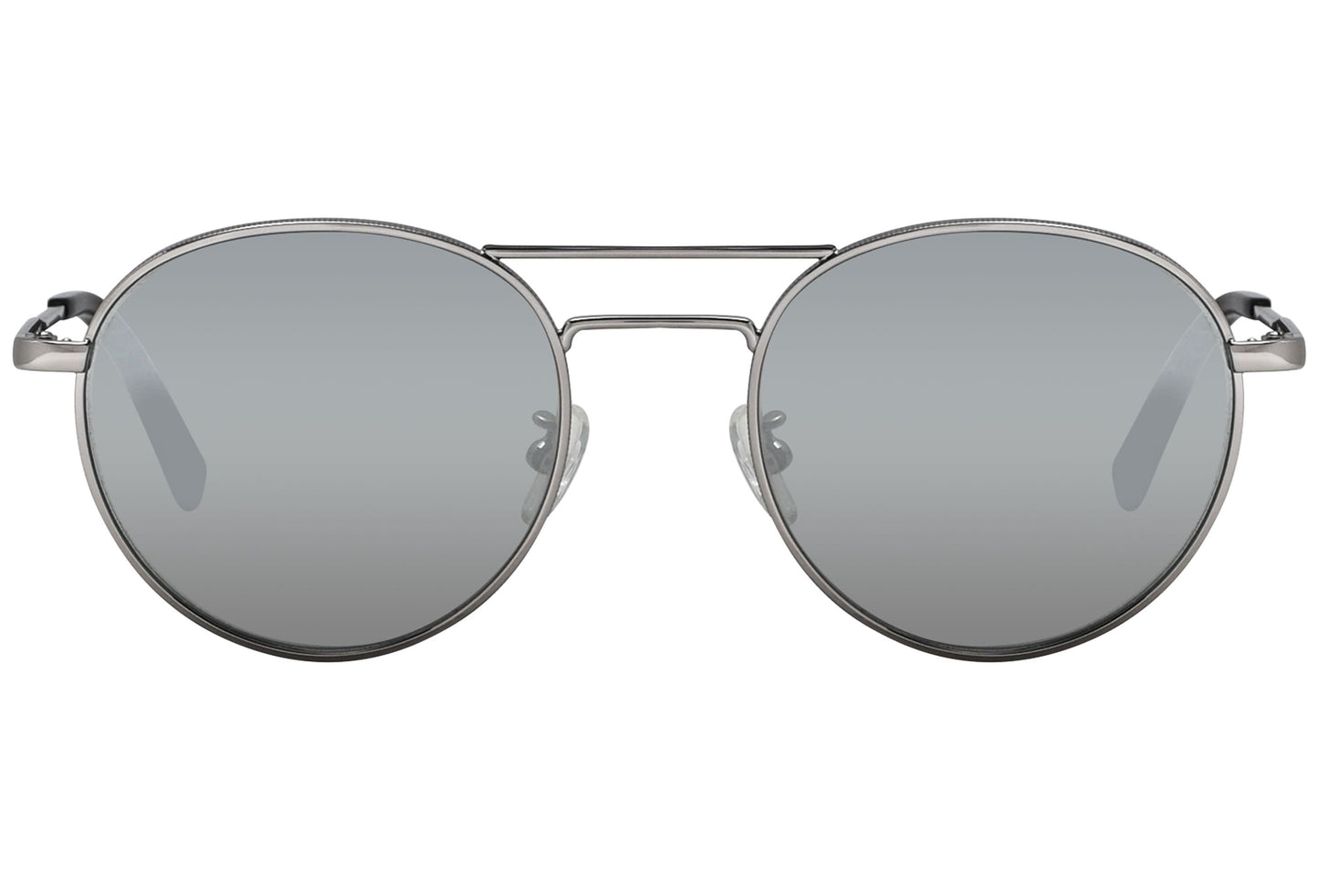 Ermenegildo Zegna Round Silver Sunglasses Model: EZ0089-D-14C Front View