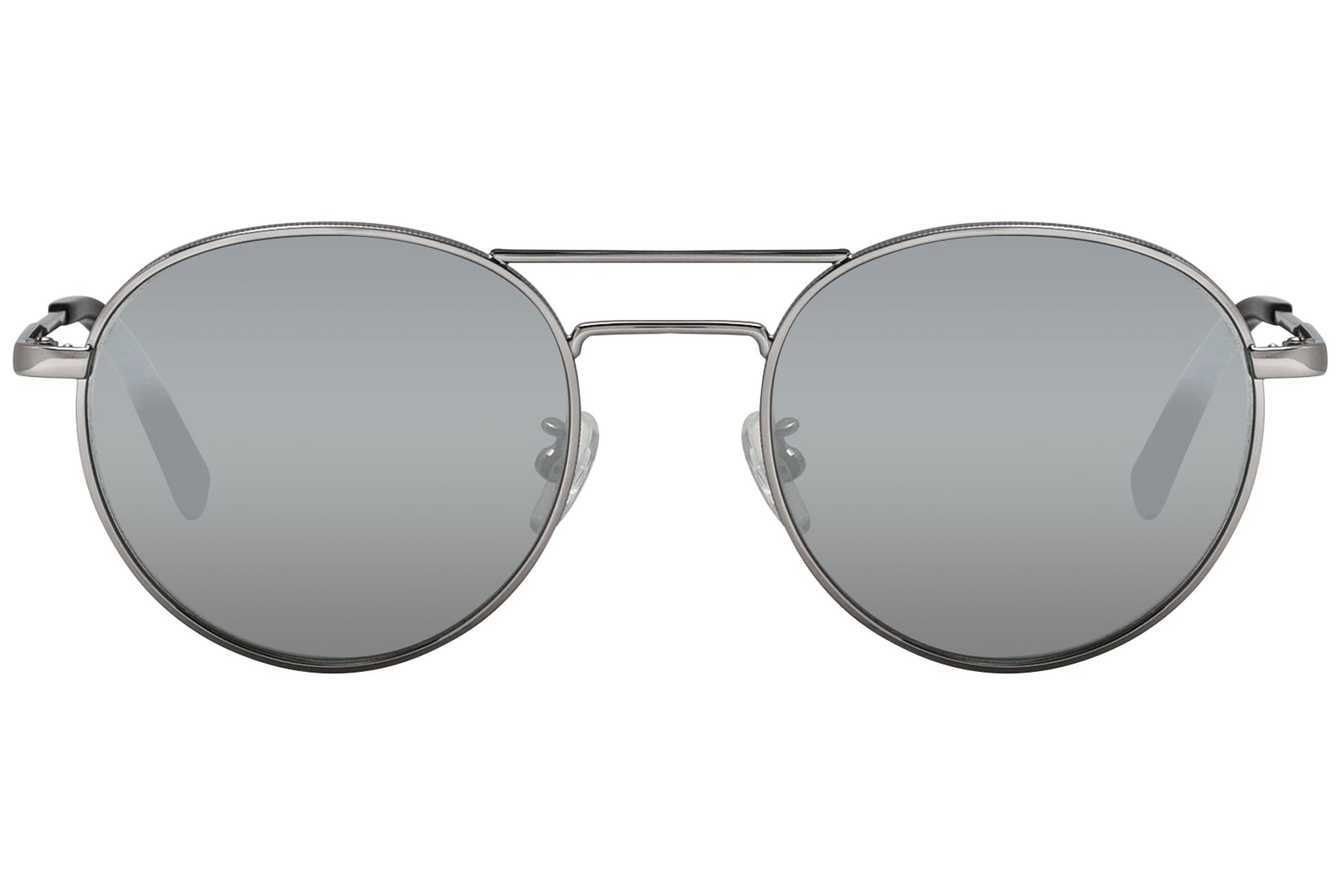 Ermenegildo Zegna Round Silver Sunglasses Model: EZ0089-D-14C Front View