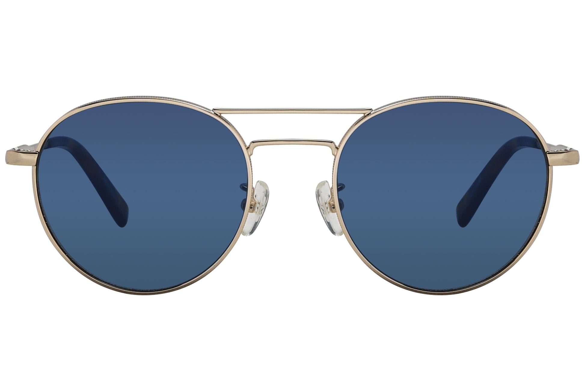 Ermenegildo Zegna Round Gold Sunglasses Model: EZ0089-D-28V Front View