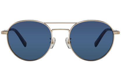 Ermenegildo Zegna Round Gold Sunglasses Model: EZ0089-D-28V Front View