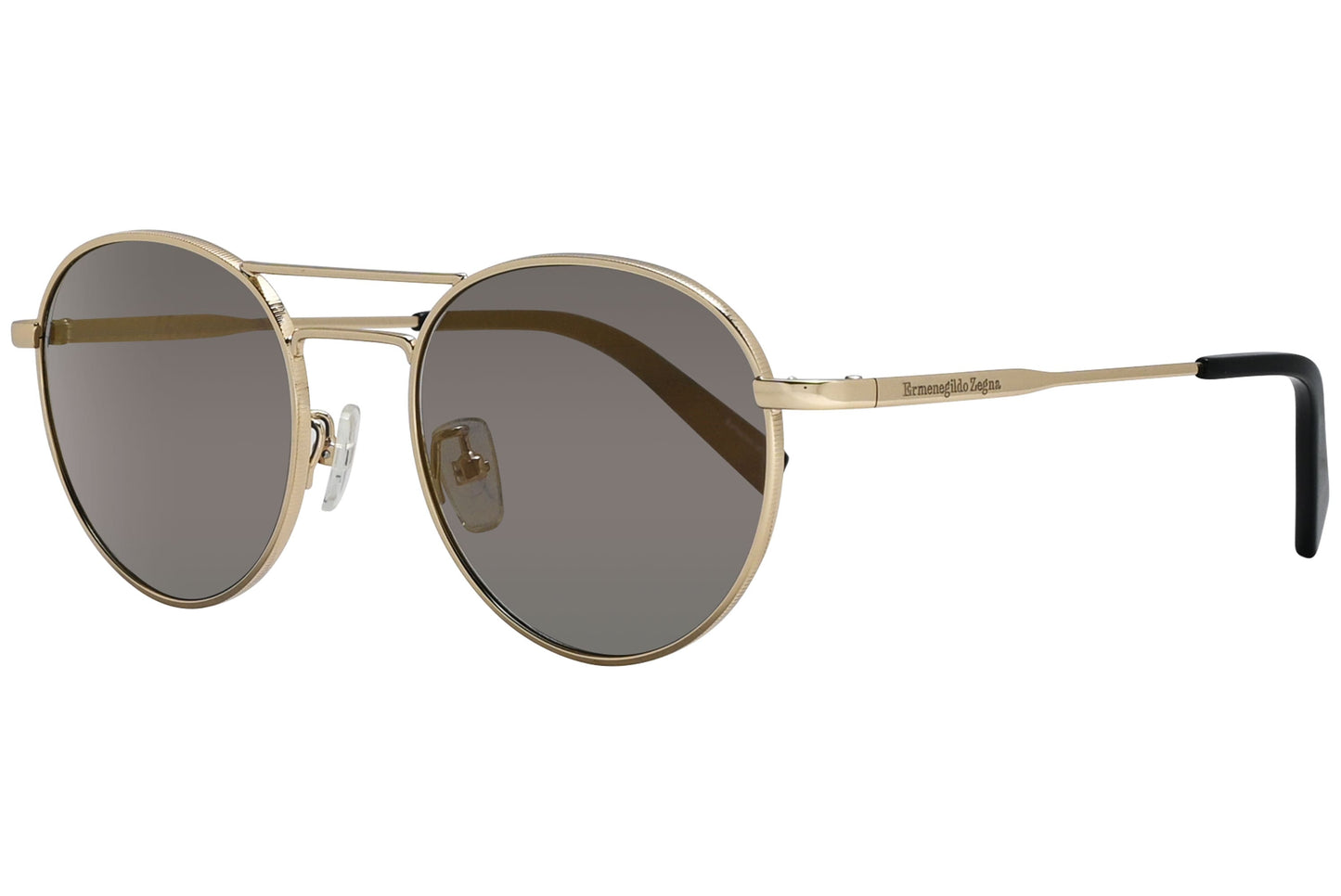 Ermenegildo Zegna Round Gold Sunglasses Model: EZ0089-D-32C Side View