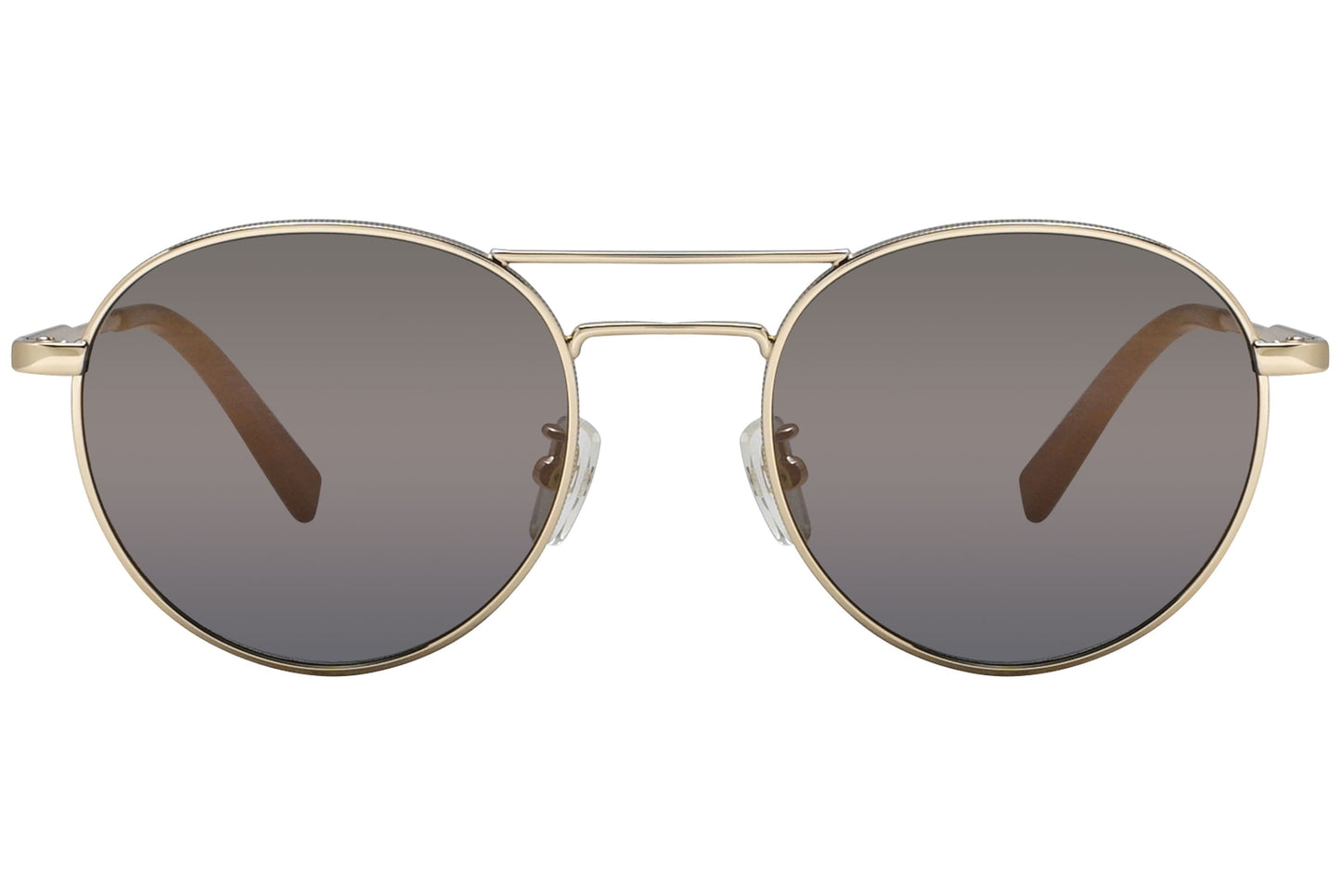 Ermenegildo Zegna Round Gold Sunglasses Model: EZ0089-D-32C Front View