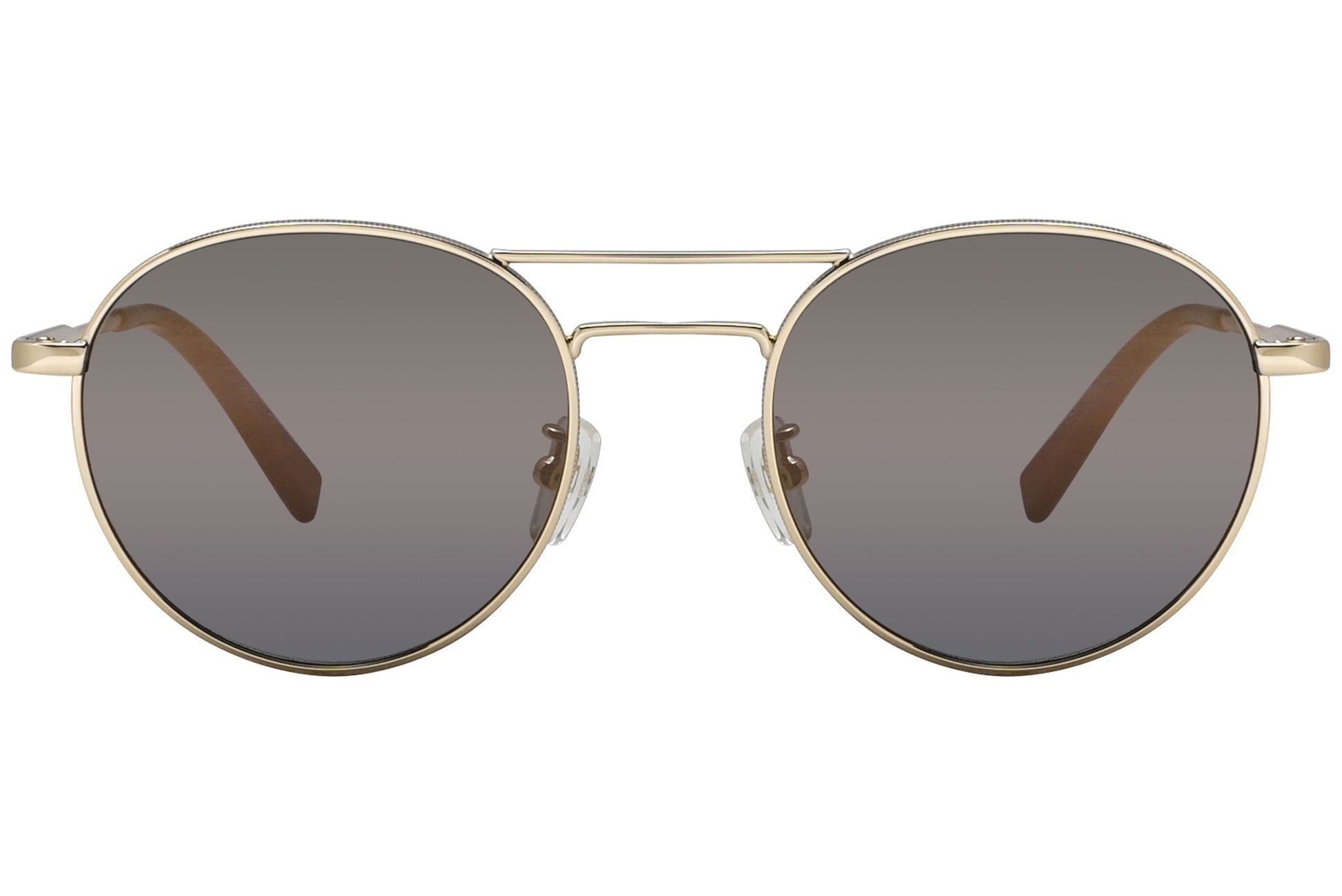 Ermenegildo Zegna Round Gold Sunglasses Model: EZ0089-D-32C Front View