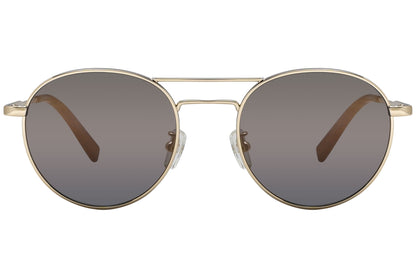 Ermenegildo Zegna Round Gold Sunglasses Model: EZ0089-D-32C Front View