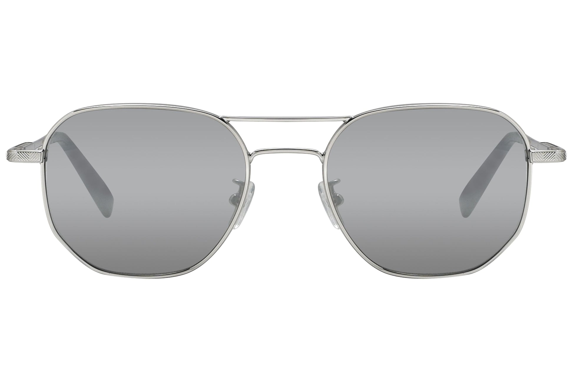 Ermenegildo Zegna Geometric Silver Sunglasses Model: EZ0093-D-18C Front View