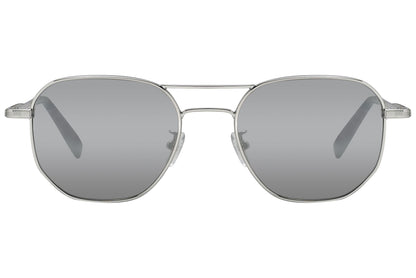 Ermenegildo Zegna Geometric Silver Sunglasses Model: EZ0093-D-18C Front View