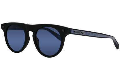 Ermenegildo Zegna Round Black Sunglasses Model: EZ0095-02X Side View