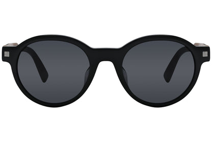 Ermenegildo Zegna Round Black Sunglasses Model: EZ0100-F-01A Front View