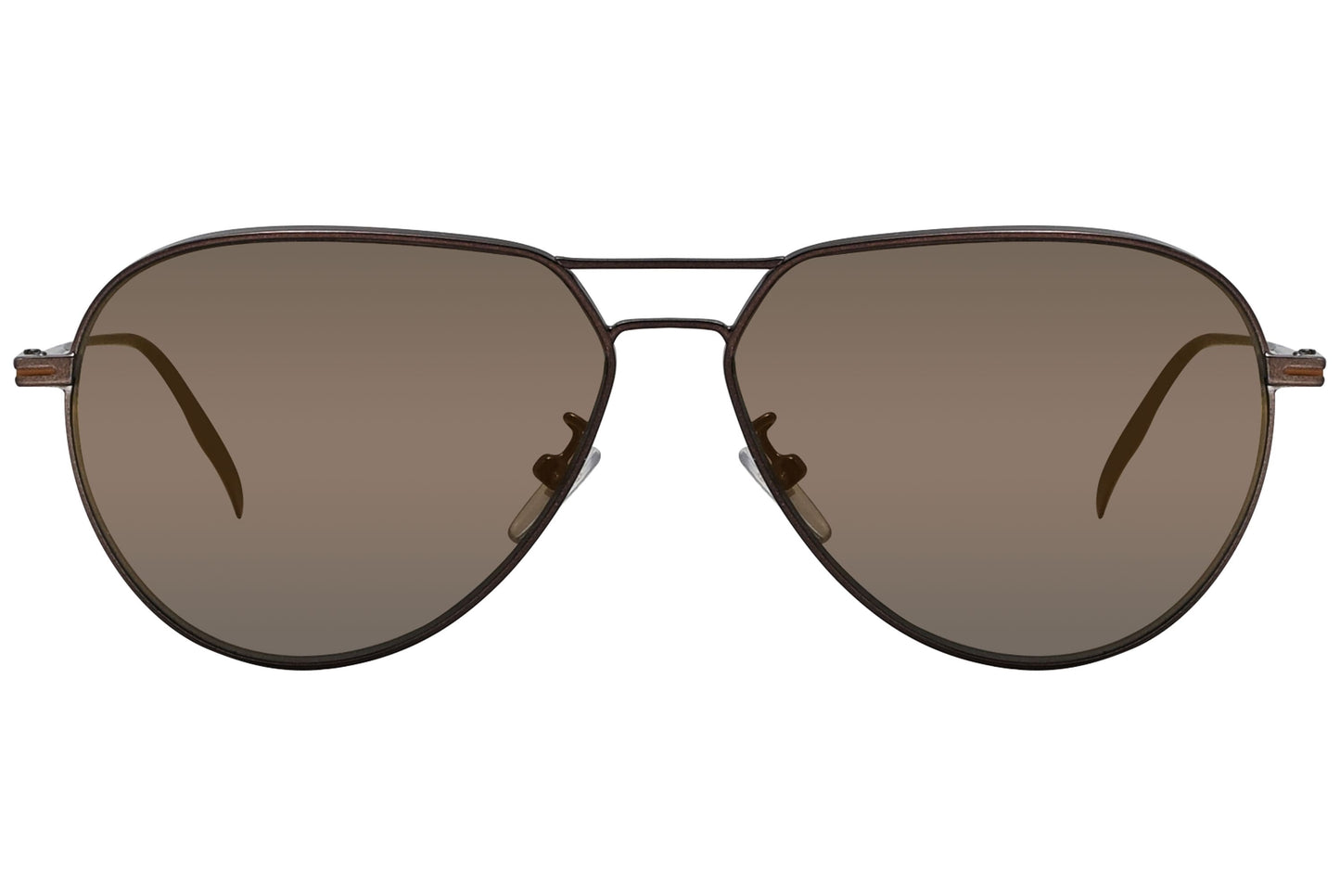 Ermenegildo Zegna Aviator Brown Sunglasses Model: EZ0129-F-36Q Front View