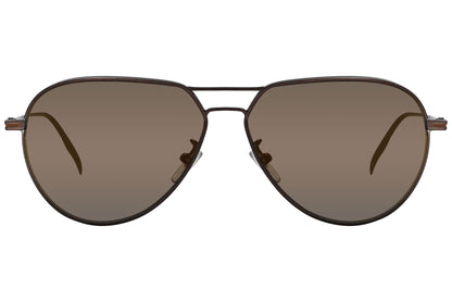 Ermenegildo Zegna Aviator Brown Sunglasses Model: EZ0129-F-36Q Front View