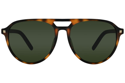 Ermenegildo Zegna Aviator Tortoise Sunglasses Model: EZ0133-52N Front View