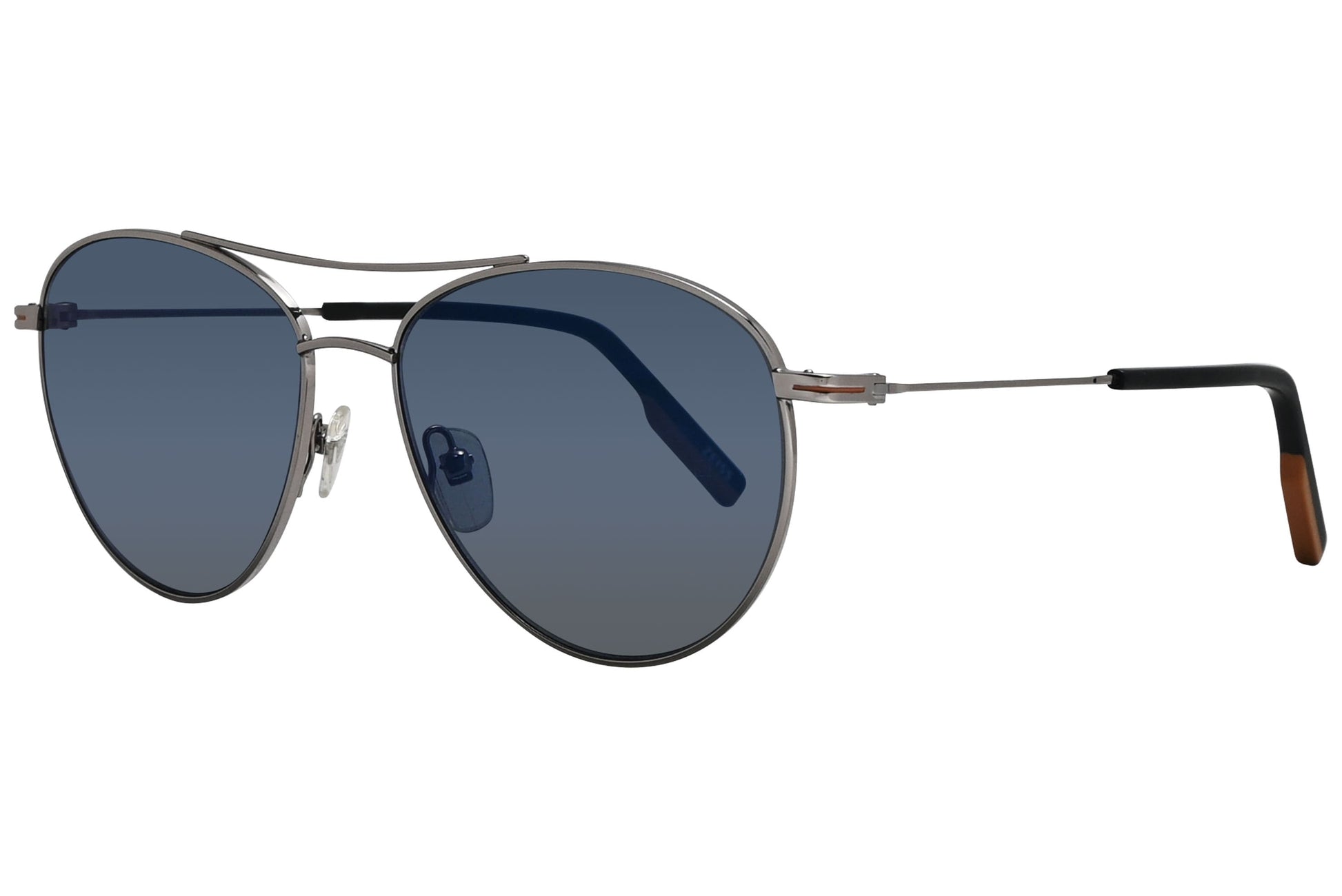 Ermenegildo Zegna Aviator Silver Sunglasses Model: EZ0137-14X Side View