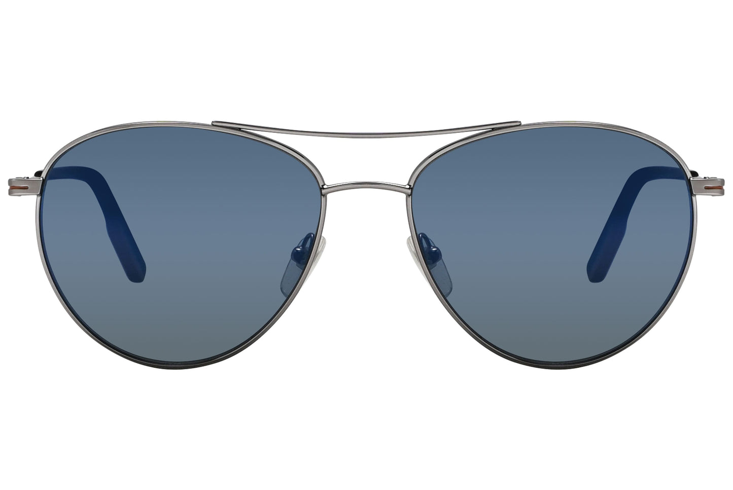 Ermenegildo Zegna Aviator Silver Sunglasses Model: EZ0137-14X Front View