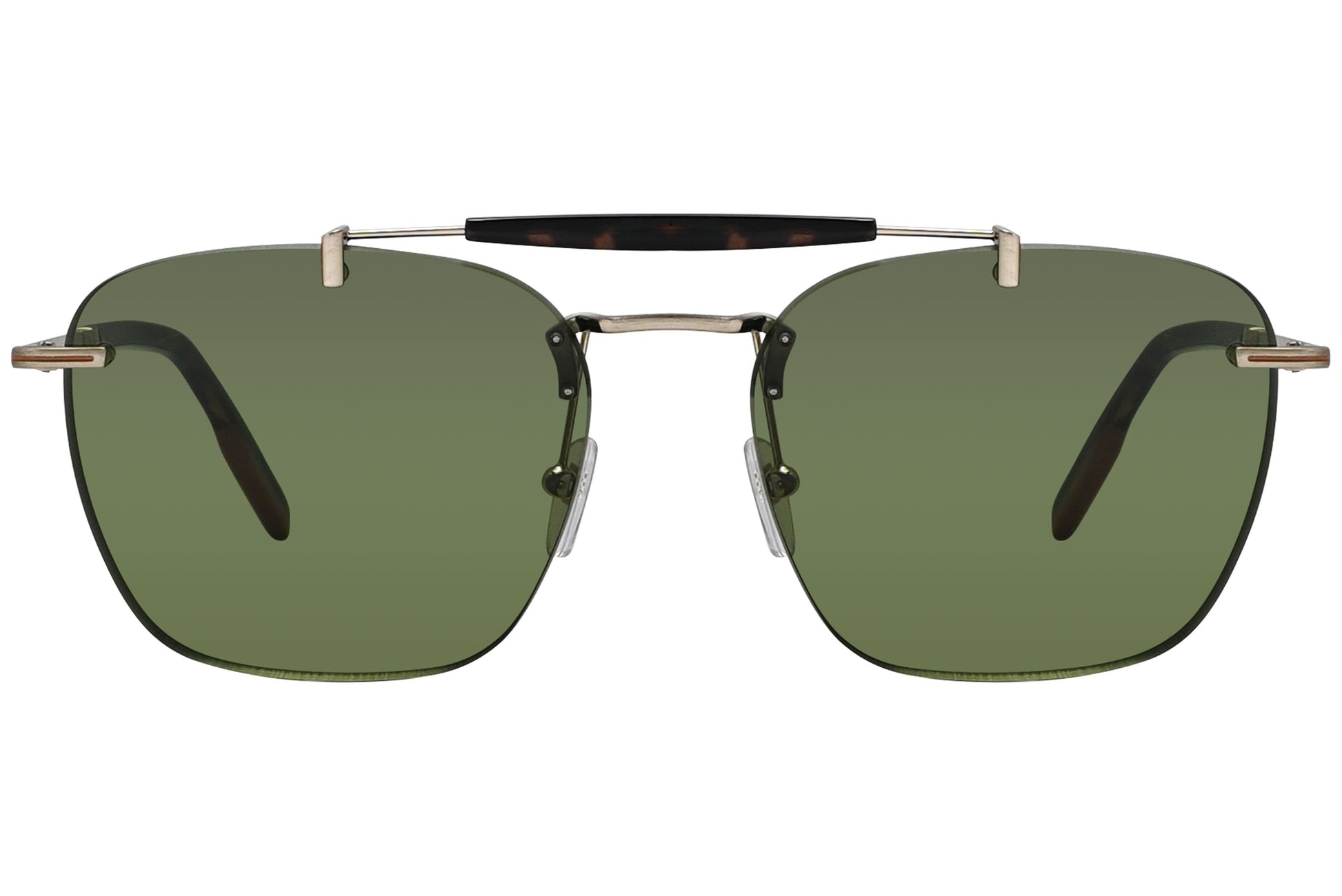 Ermenegildo Zegna Aviator Green Sunglasses Model: EZ0155-32N Front View