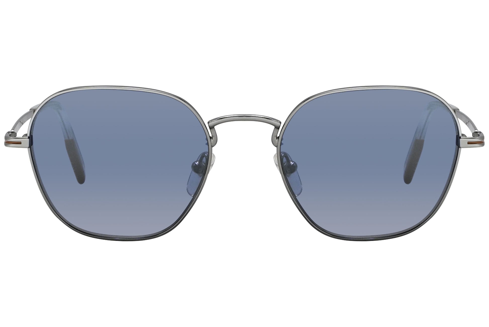 Ermenegildo Zegna Geometric Silver Sunglasses Model: EZ0174-16X Front View