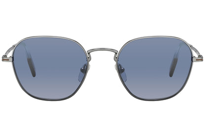 Ermenegildo Zegna Geometric Silver Sunglasses Model: EZ0174-16X Front View