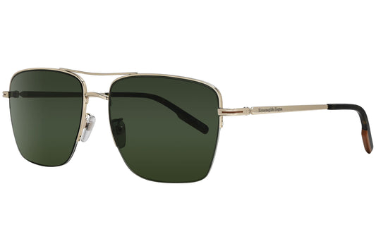 Ermenegildo Zegna Rectangle Green Sunglasses Model: EZ0178-D-32N Side View