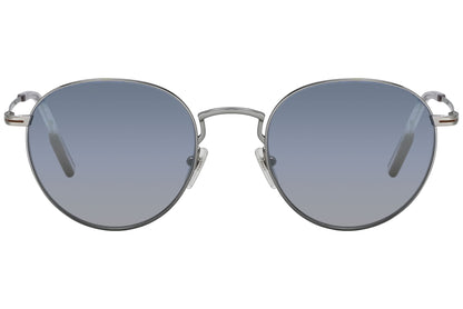 Ermenegildo Zegna Round Silver Sunglasses Model: EZ0186-TITANIUM-16X Front View