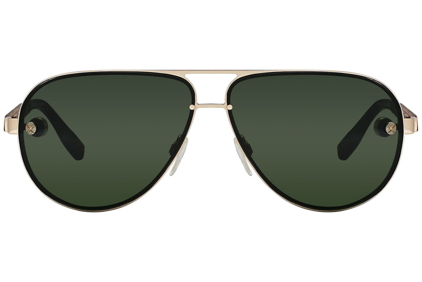 Ermenegildo Zegna Aviator Wood Sunglasses Model: ZC0003-TITANIUM-28N Front View